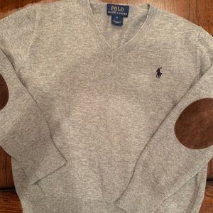 Boys gray v neck sweater hardly worn